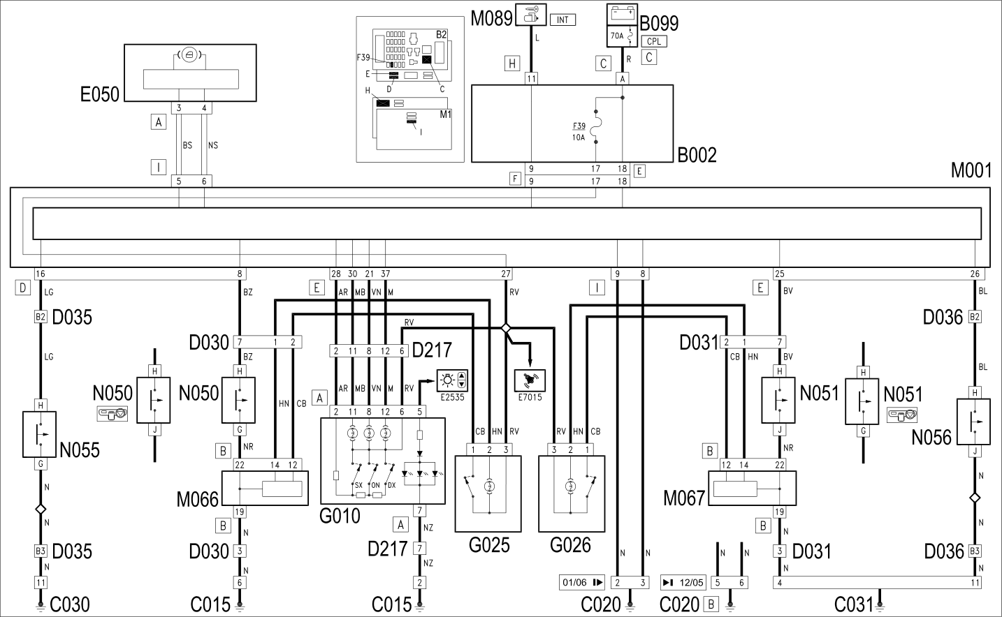 COURTESY LIGHTS - WIRING DIAGRAM