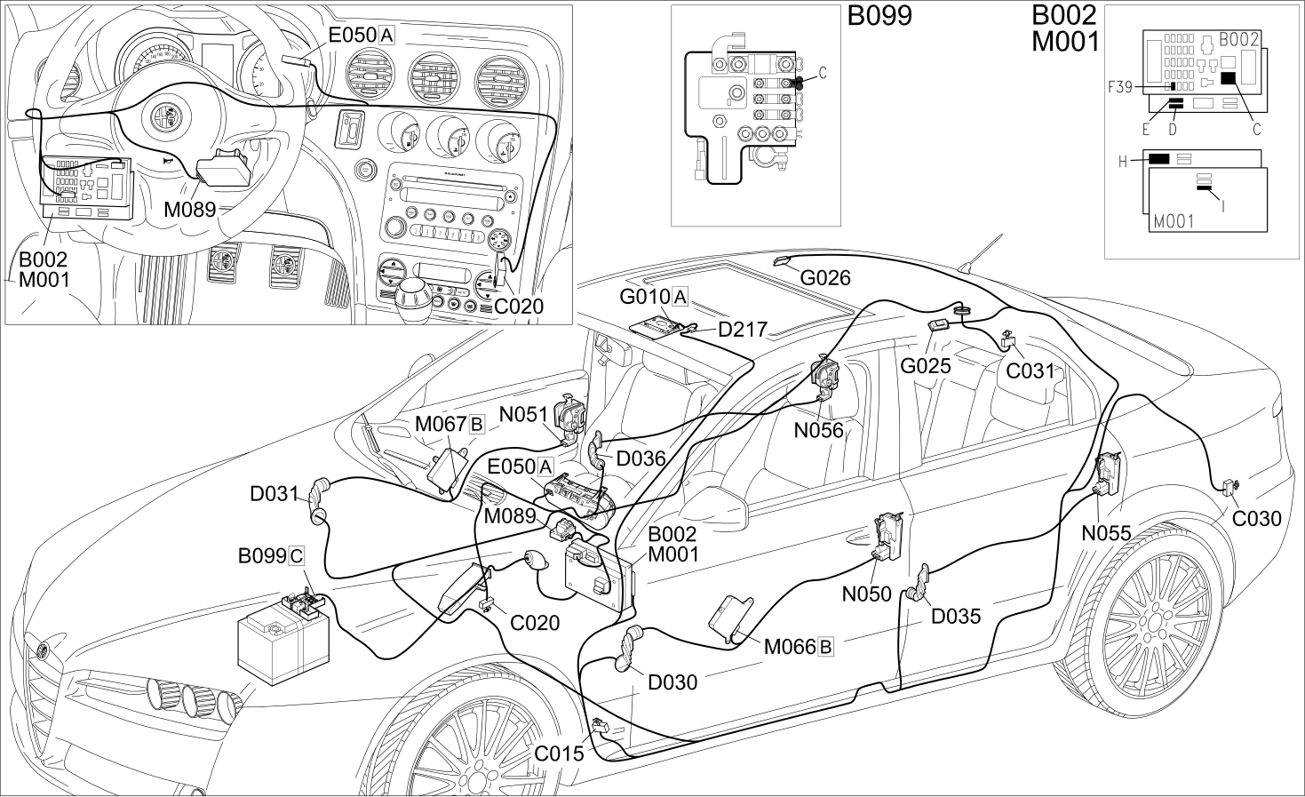 COURTESY LIGHTS - COMPONENT LOCATION