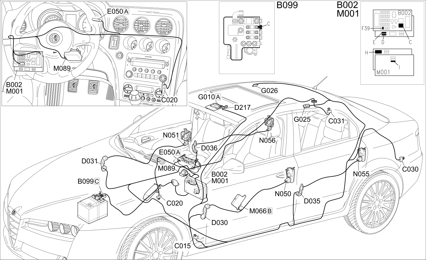 COURTESY LIGHTS - COMPONENT LOCATION