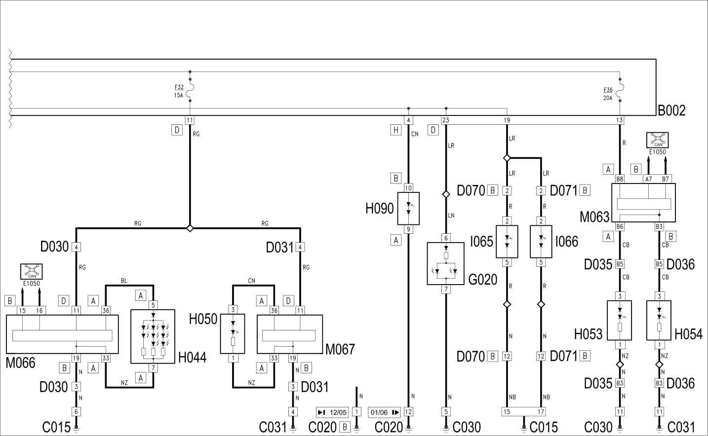 CONTROLS LIGHTING - WIRING DIAGRAM