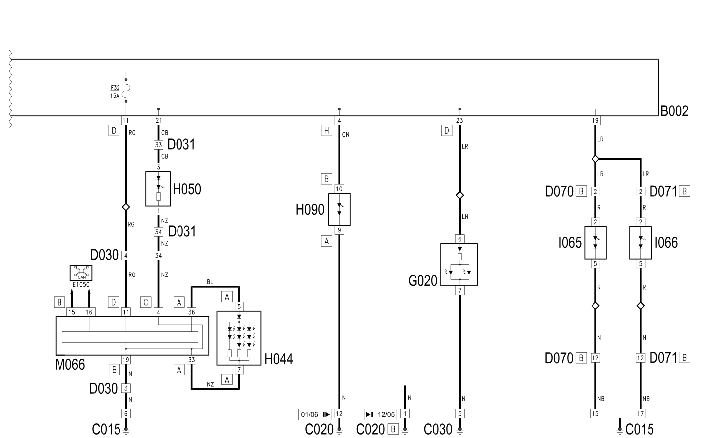CONTROLS LIGHTING - WIRING DIAGRAM