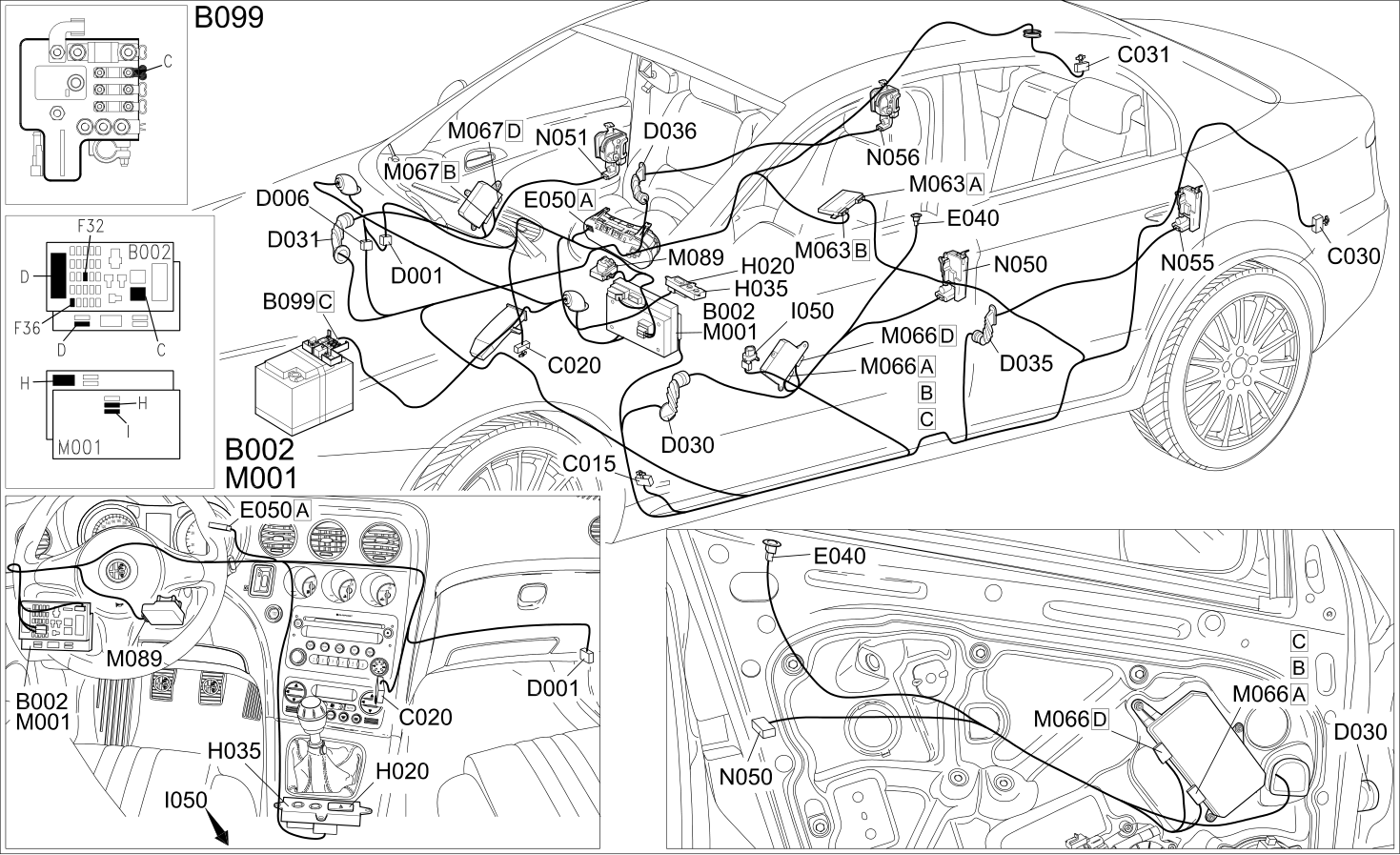 CENTRAL LOCKING - COMPONENT LOCATION
