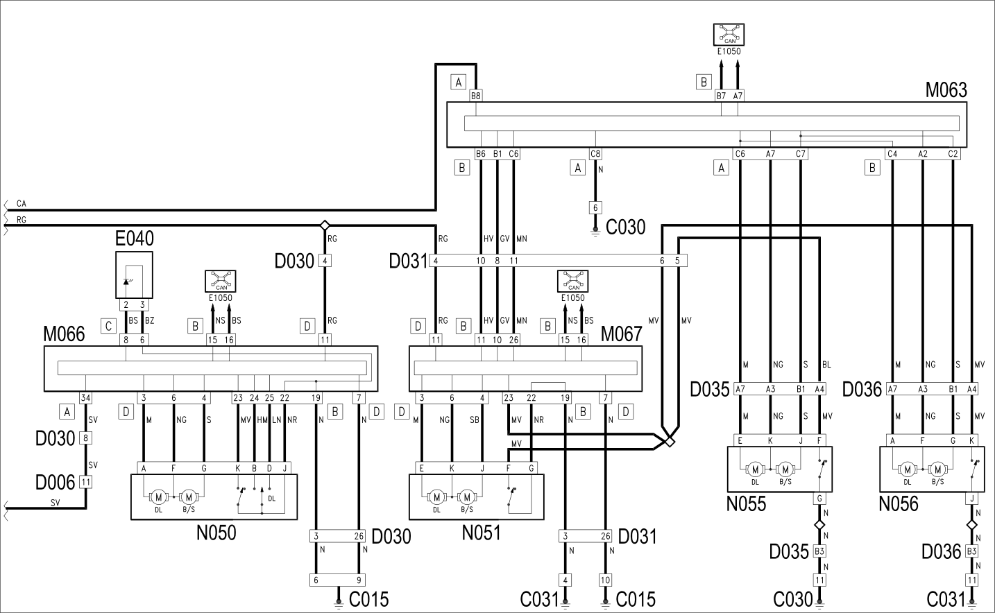 CENTRAL LOCKING - WIRING DIAGRAM