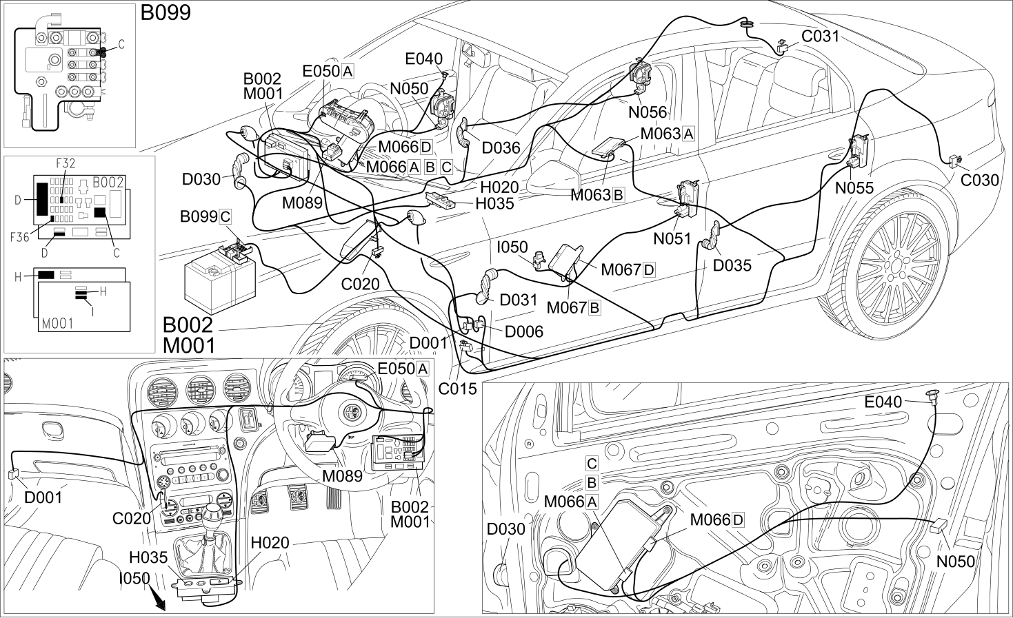 CENTRAL LOCKING - COMPONENT LOCATION