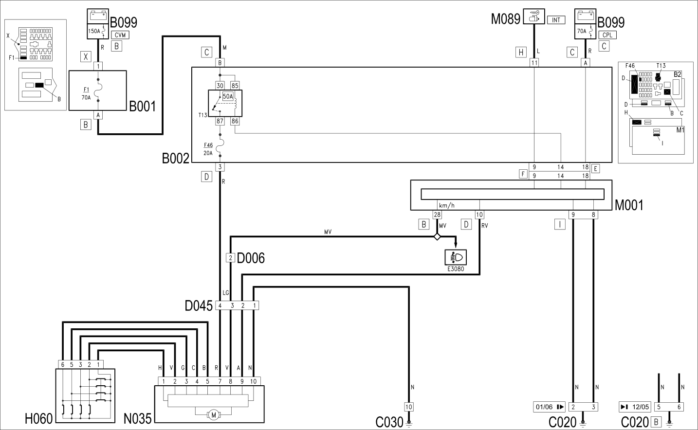 SUN ROOF - WIRING DIAGRAM