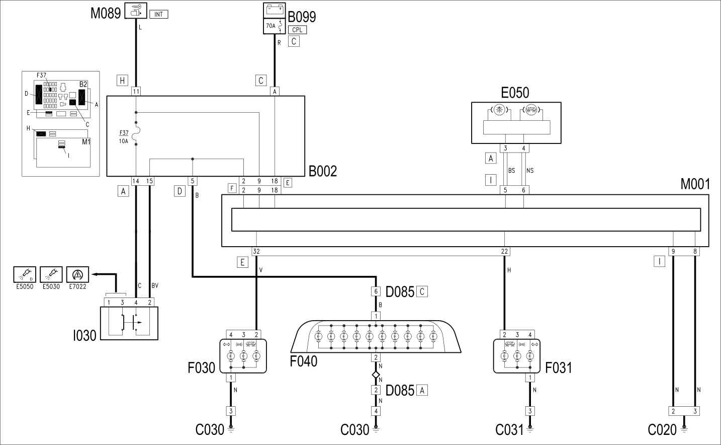BRAKE LIGHTS - WIRING DIAGRAM