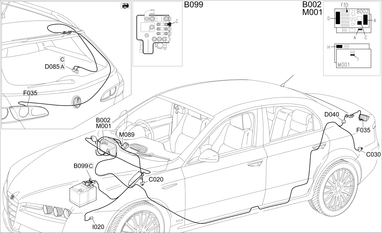 REVERSING LIGHTS - COMPONENT LOCATION