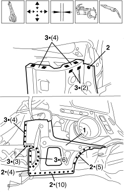 R.R. REAR WING LOWER FRAME