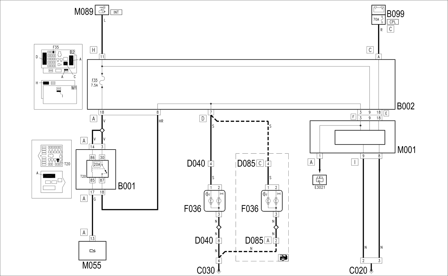 REVERSING LIGHTS - WIRING DIAGRAM