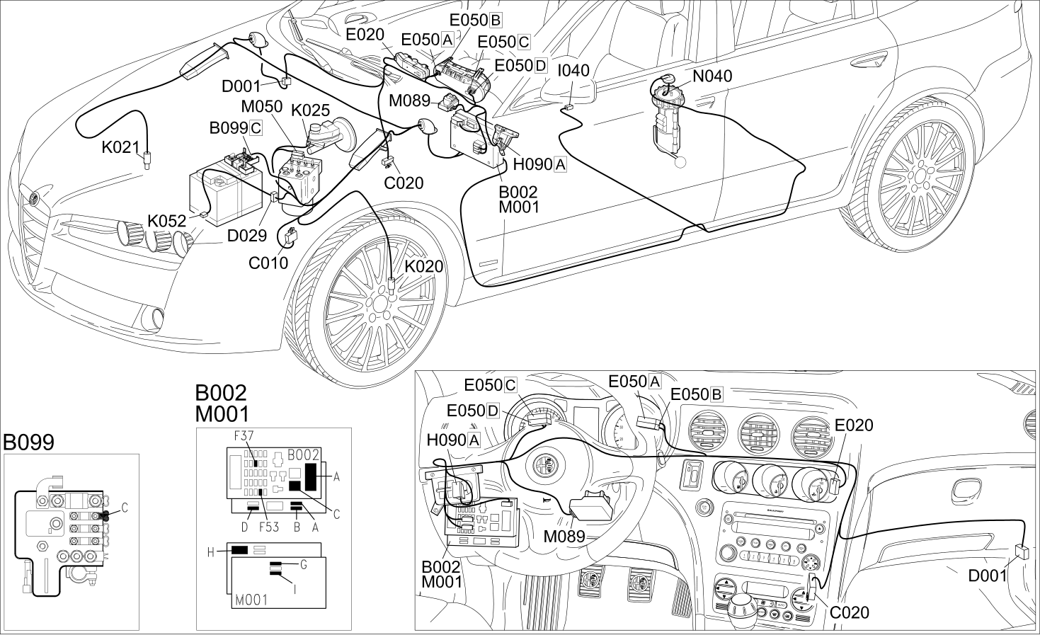 INSTRUMENT PANEL - COMPONENT LOCATION