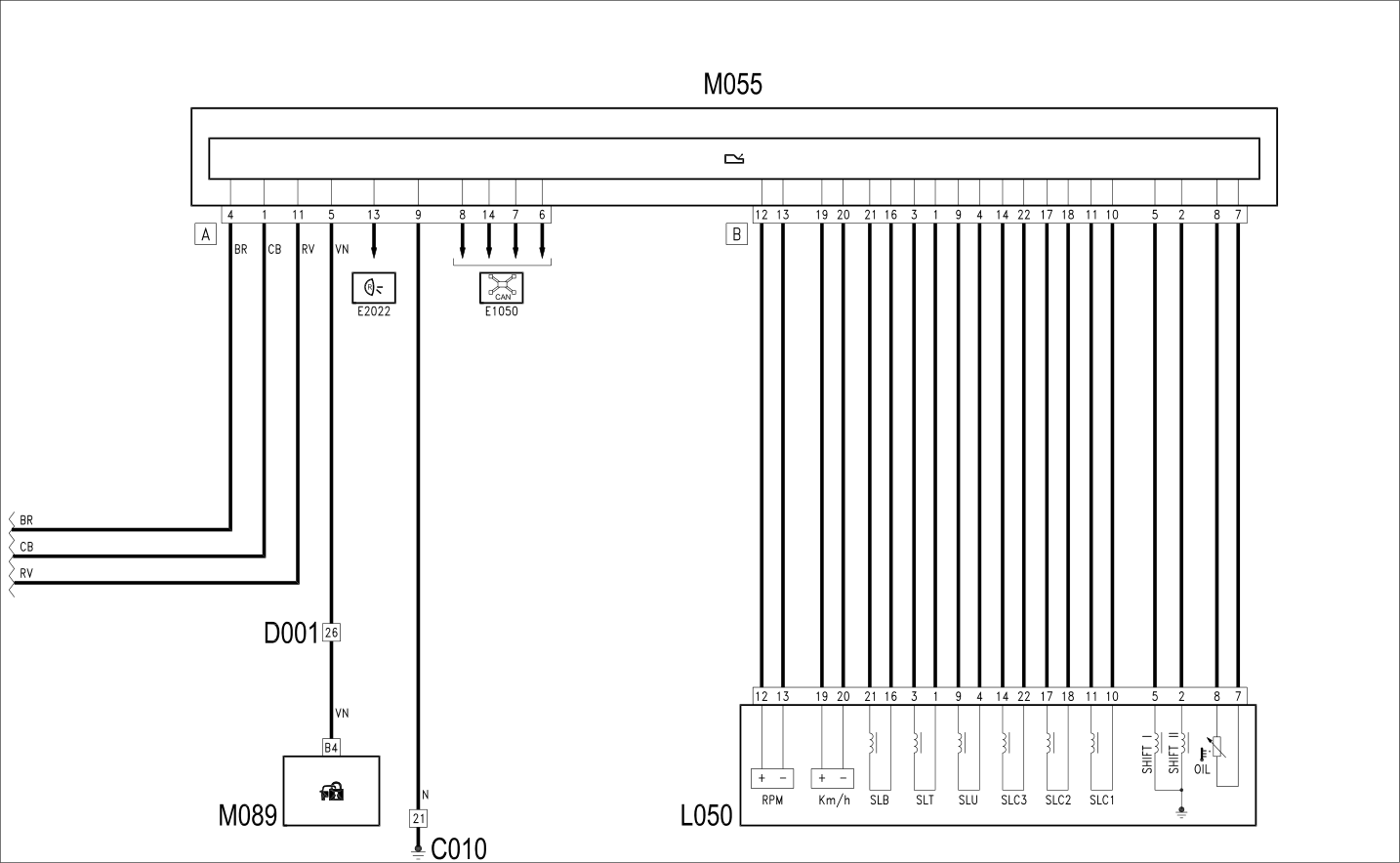 AUTOMATIC TRANSMISSION - WIRING DIAGRAM
