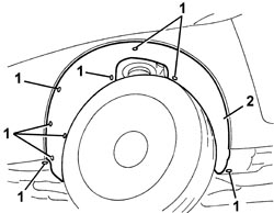 LEFT FRONT WHEEL ARCH LINER - R.R.