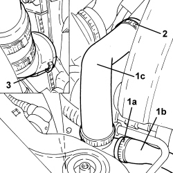 LOWER RADIATOR COOLANT OUTLET HOSE - R.R.