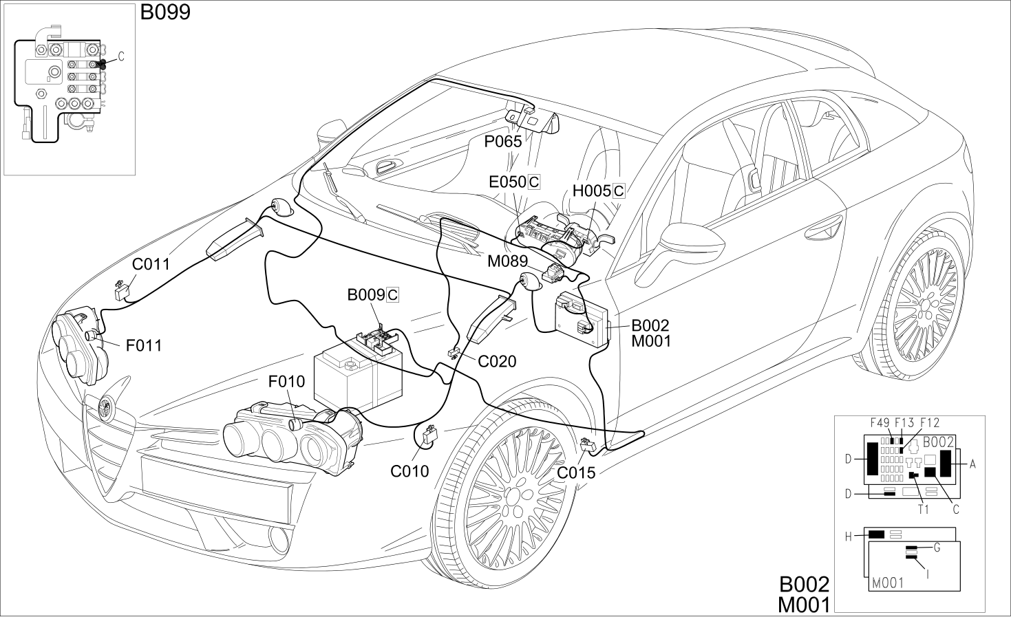 DIPPED HEADLIGHTS - COMPONENT LOCATION