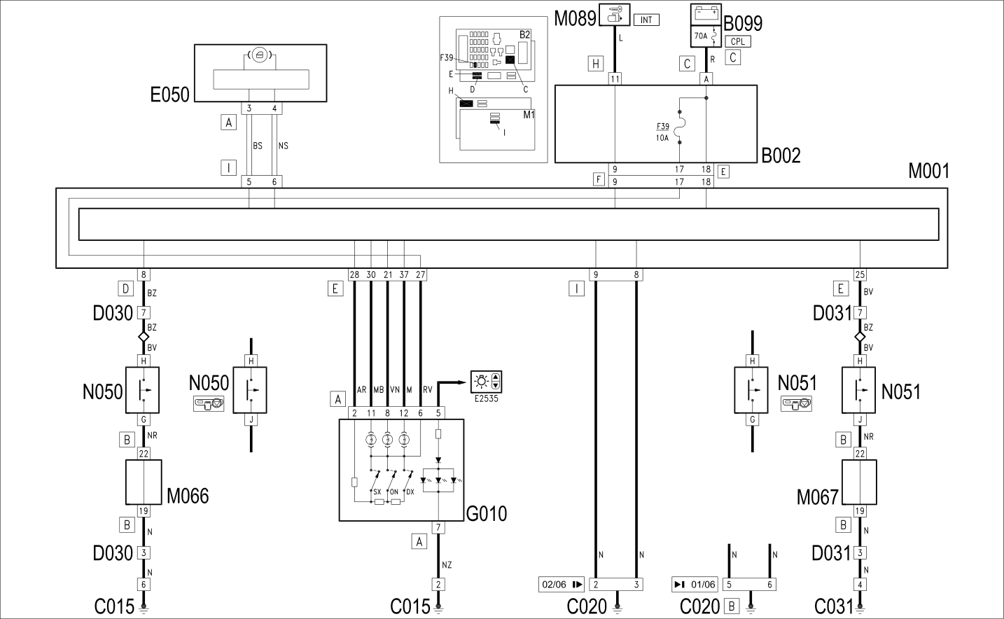 COURTESY LIGHTS - WIRING DIAGRAM