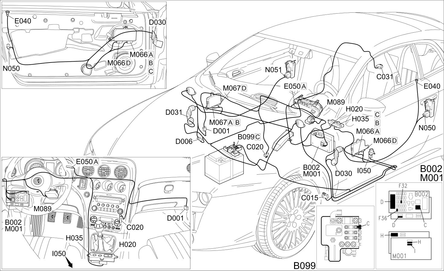 CENTRAL LOCKING - COMPONENT LOCATION