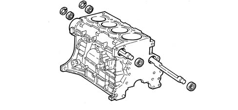 CRANK CASE AND COMPONENTS