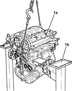 ENGINE - POSITION ON STAND AND REMOVE