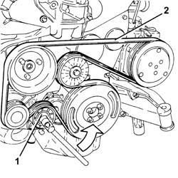 TOOTHED TIMING BELT - R R WITH ENGINE REMOVED