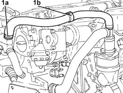 TOOTHED TIMING BELT - R R WITH ENGINE REMOVED