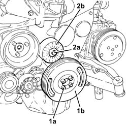 TOOTHED TIMING BELT - R R WITH ENGINE REMOVED