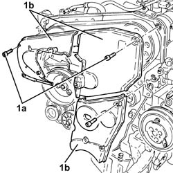 TOOTHED TIMING BELT - R R WITH ENGINE REMOVED