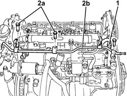 TOOTHED TIMING BELT - R R WITH ENGINE REMOVED