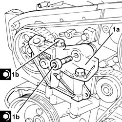 TOOTHED TIMING BELT - R R WITH ENGINE REMOVED