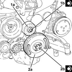 TOOTHED TIMING BELT - R R WITH ENGINE REMOVED