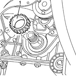 TOOTHED DRIVE PULLEY - R + R WITH TIMING BELT REMOVED