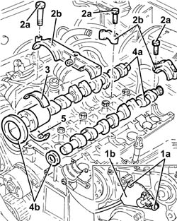 CAMSHAFT IN CYLINDER HEAD - R R ON VEHICLE