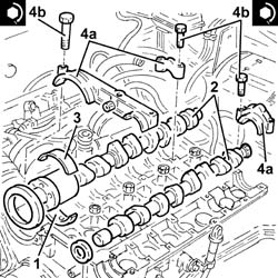 CAMSHAFT IN CYLINDER HEAD - R R ON VEHICLE