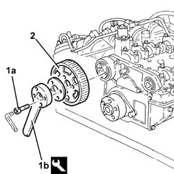 CAMSHAFT IN CYLINDER HEAD - R R WITH HEAD REMOVED