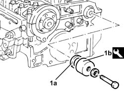 CAMSHAFT IN CYLINDER HEAD - R R WITH HEAD REMOVED
