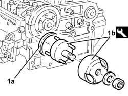 CAMSHAFT IN CYLINDER HEAD - R R WITH HEAD REMOVED