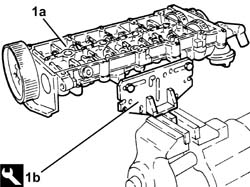 CAMSHAFT IN CYLINDER HEAD - R R WITH HEAD REMOVED