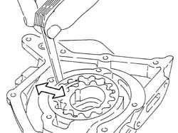 ENGINE OIL PUMP, REMOVED - CHECK AT BENCH