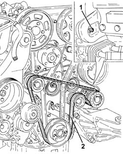 WATER PUMP - R + R WITH ENGINE REMOVED