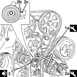 WATER PUMP - R + R WITH ENGINE REMOVED