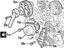 WATER PUMP - R + R WITH ENGINE REMOVED