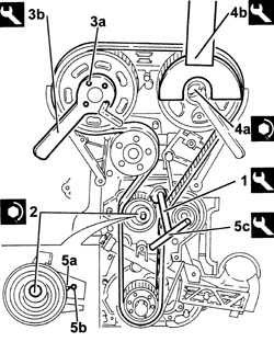 WATER PUMP - R + R WITH ENGINE REMOVED