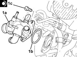 THERMOSTAT - R + R WITH CYLINDER HEAD REMOVED