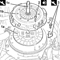 CLUTCH - R + R WITH GEARBOX REMOVED