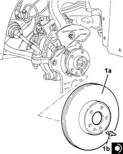 FRONT BRAKE DISCS - R+R WITH BRAKE CALIPERS REMOVED