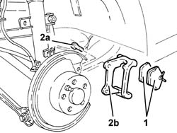 REAR DISC BRAKES - R R - INCLUDES HANDBRAKE ADJUSTMENT