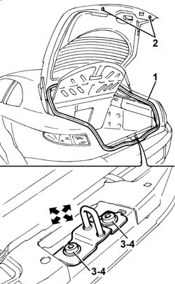 TAILGATE - ADJUST STRIKER AND ADAPT SEAL IF NECESSARY
