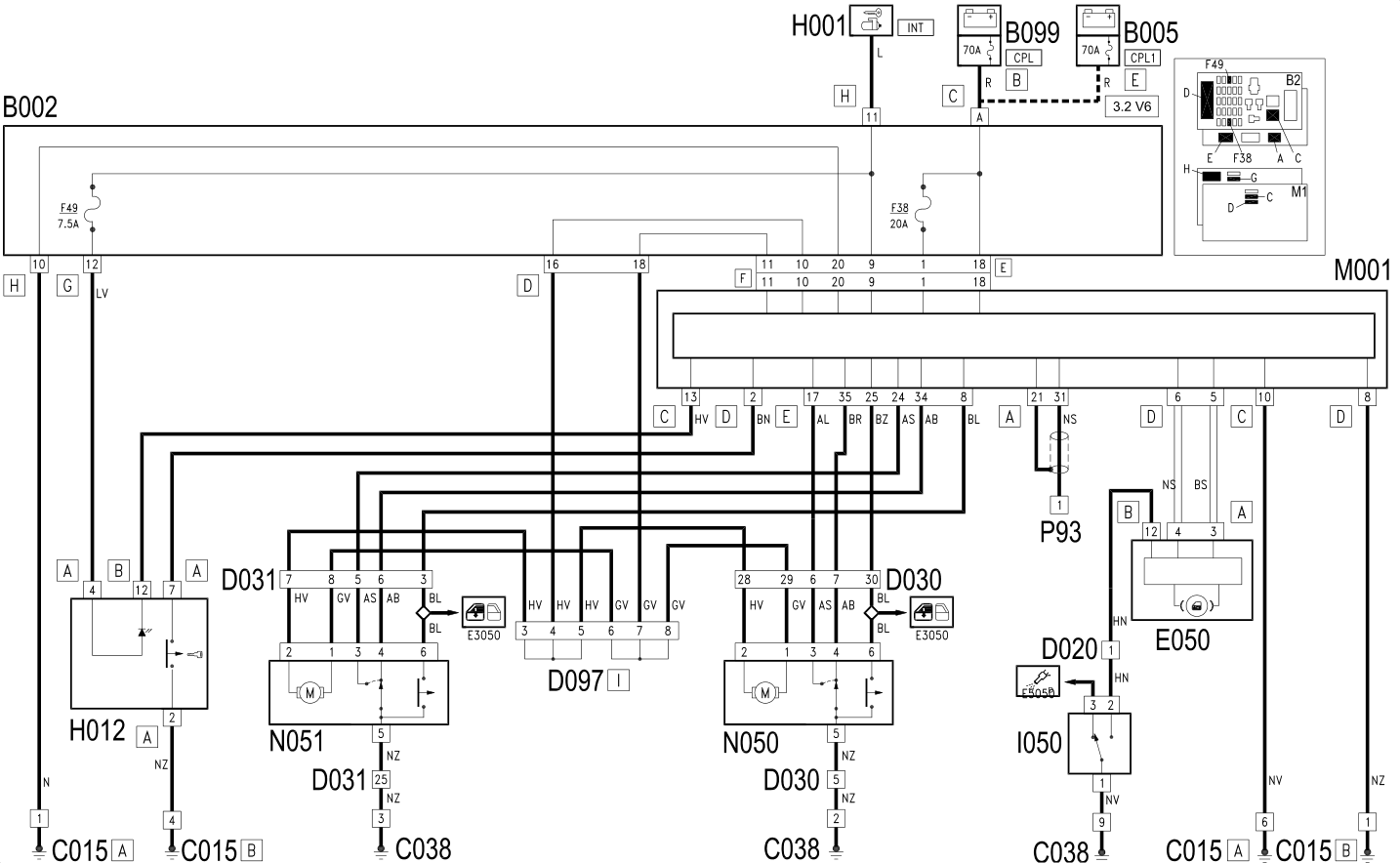 CENTRAL LOCKING - WIRING DIAGRAM