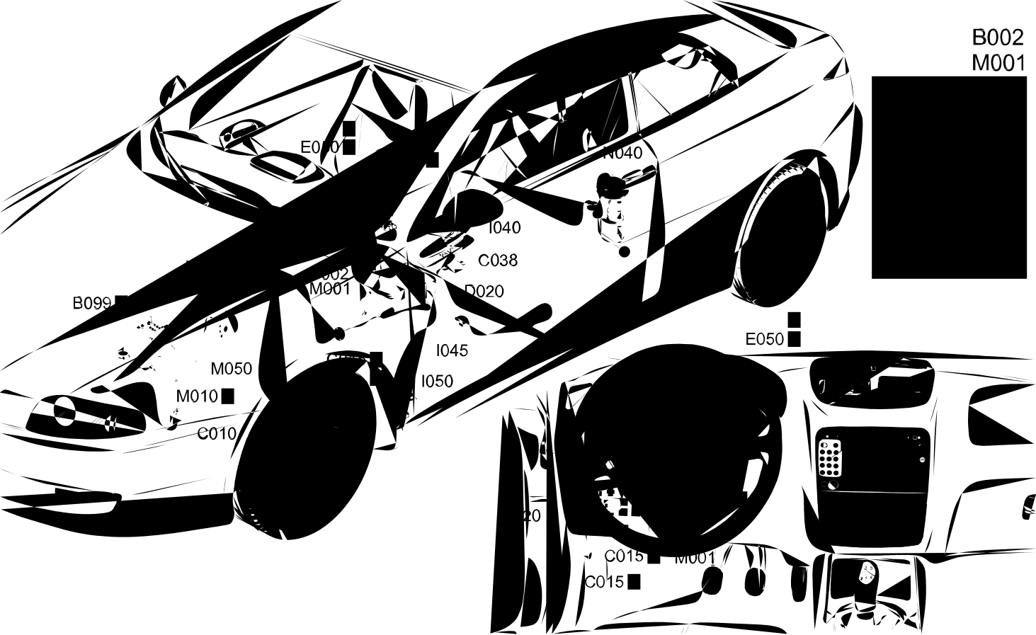 INSTRUMENT PANEL - LOCATION OF COMPONENTS
