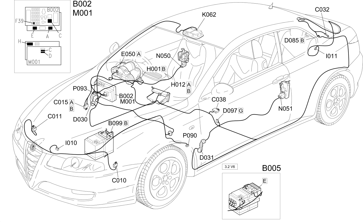 ALARM - LOCATION OF COMPONENTS