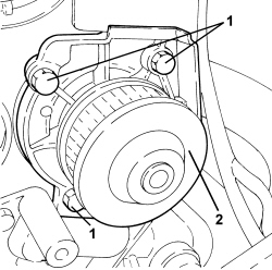 Water pump - r + r with drive belt removed